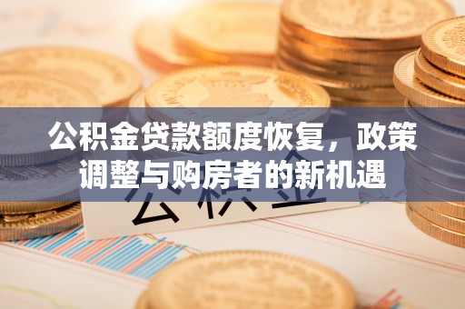 宜城公积金贷款额度恢复，政策调整与购房者的新机遇